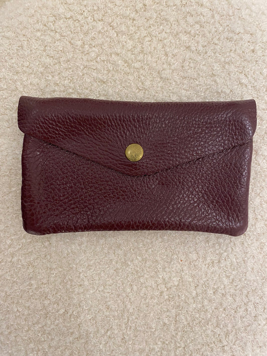 Lederen portemonnee | Bordeaux