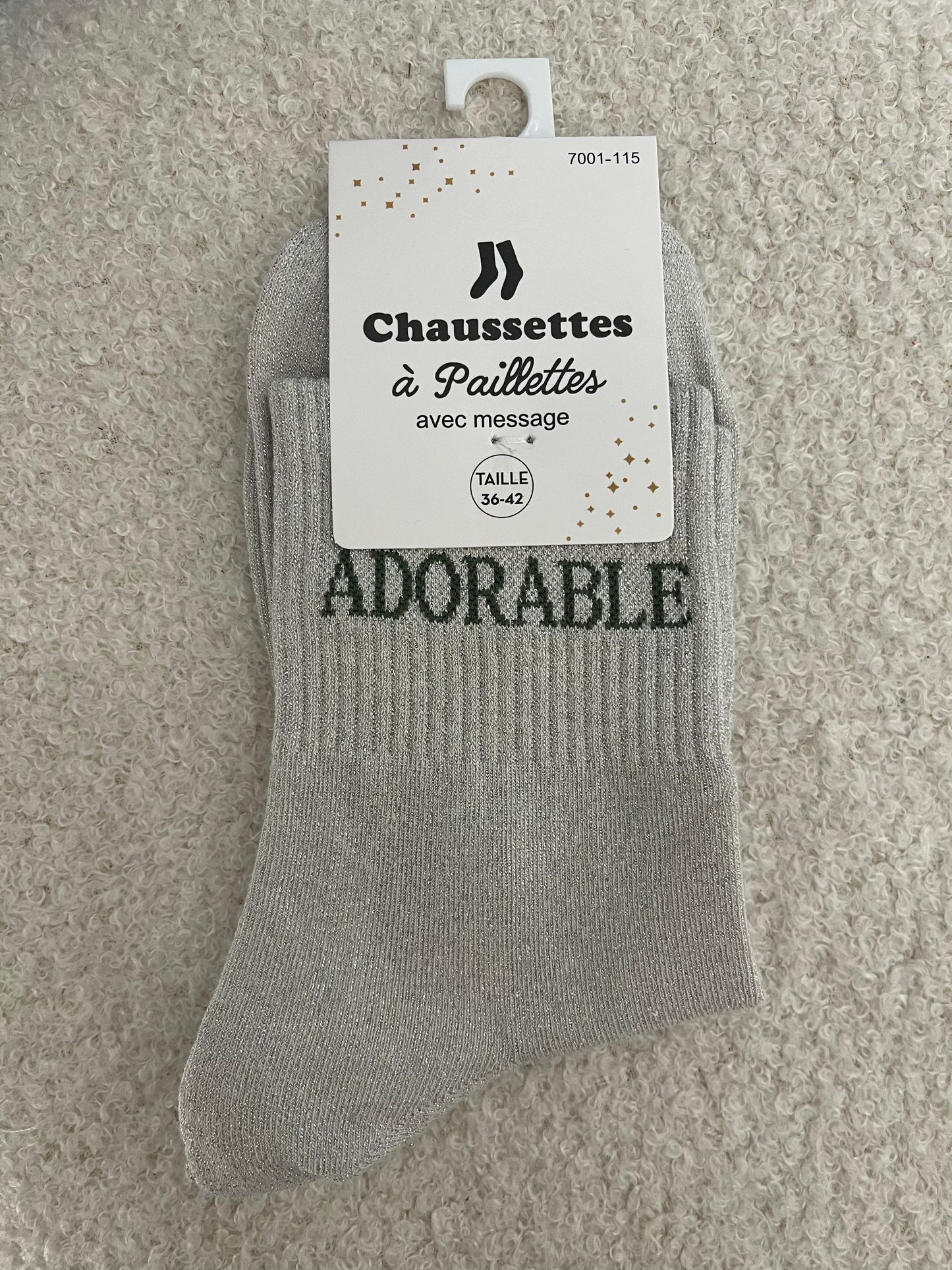 Sokken Adorable | Zilver