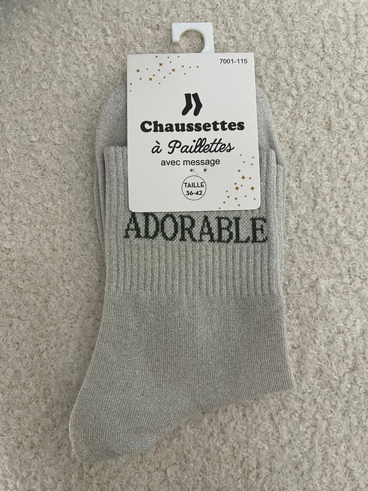 Sokken Adorable | Zilver