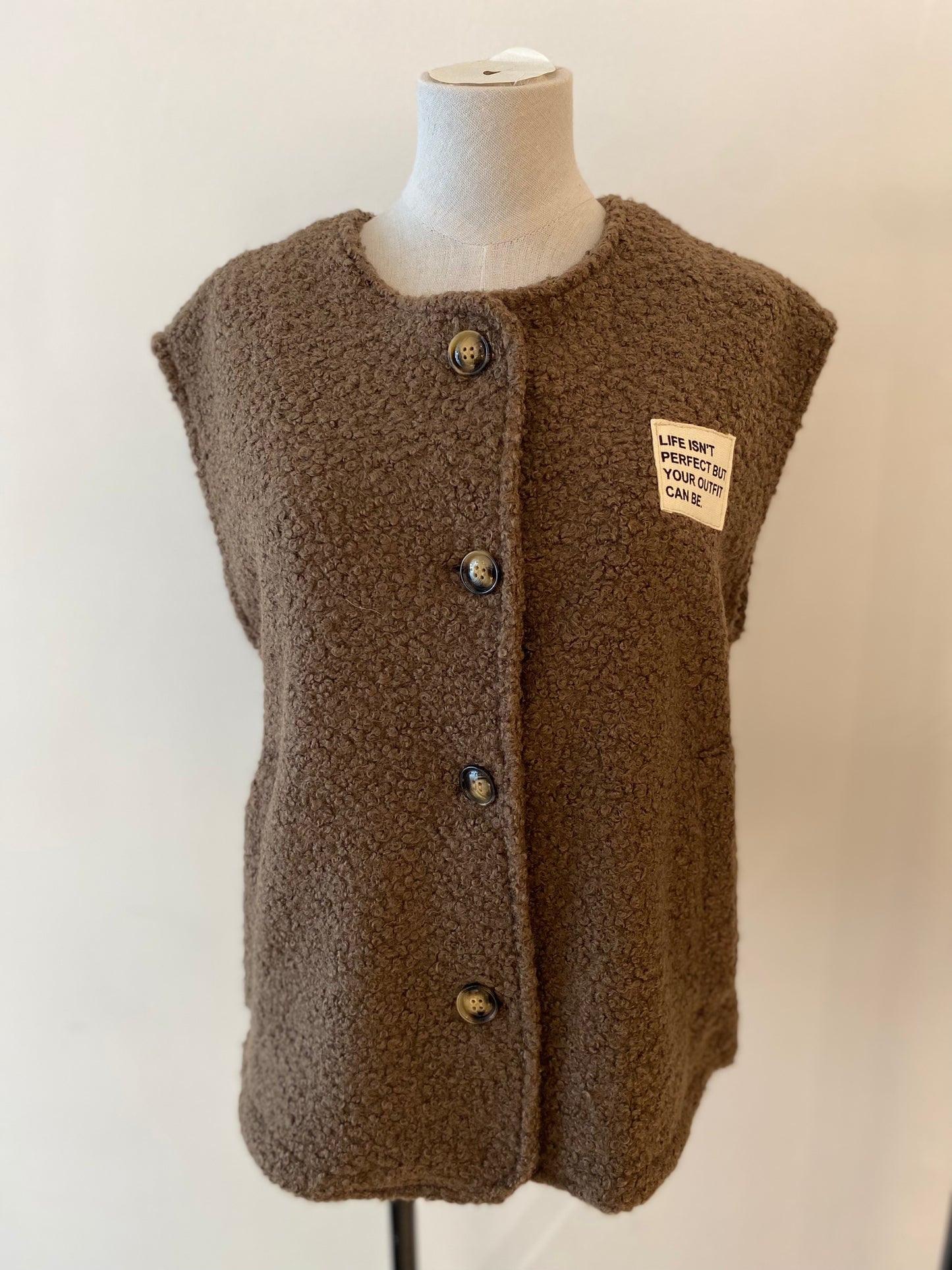Teddy vest |Bruin