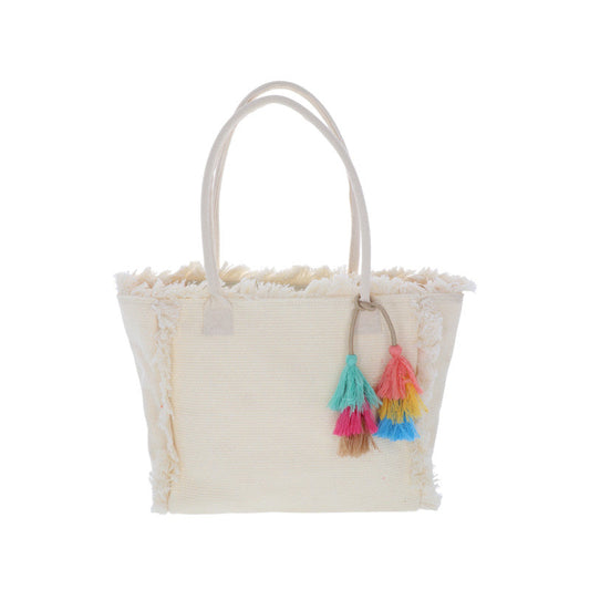 Shopper/ Strandtas | Beige, Roos, Oranje, geel