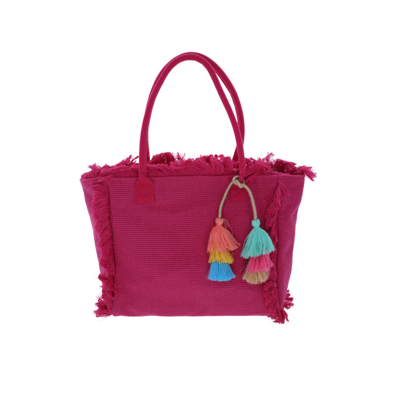 Shopper/ Strandtas | Beige, Roos, Oranje, geel
