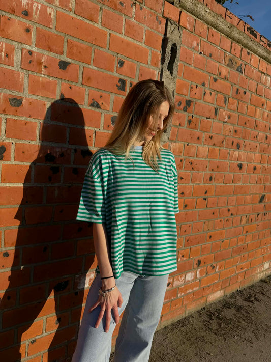 T-shirt strepen | Groen