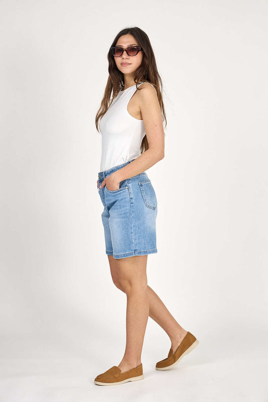 Denim baggy short