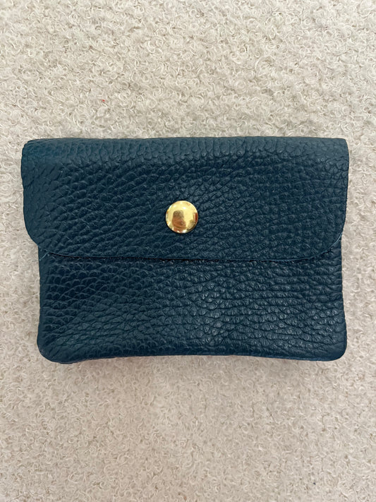 Lederen portemonnee | Blauw