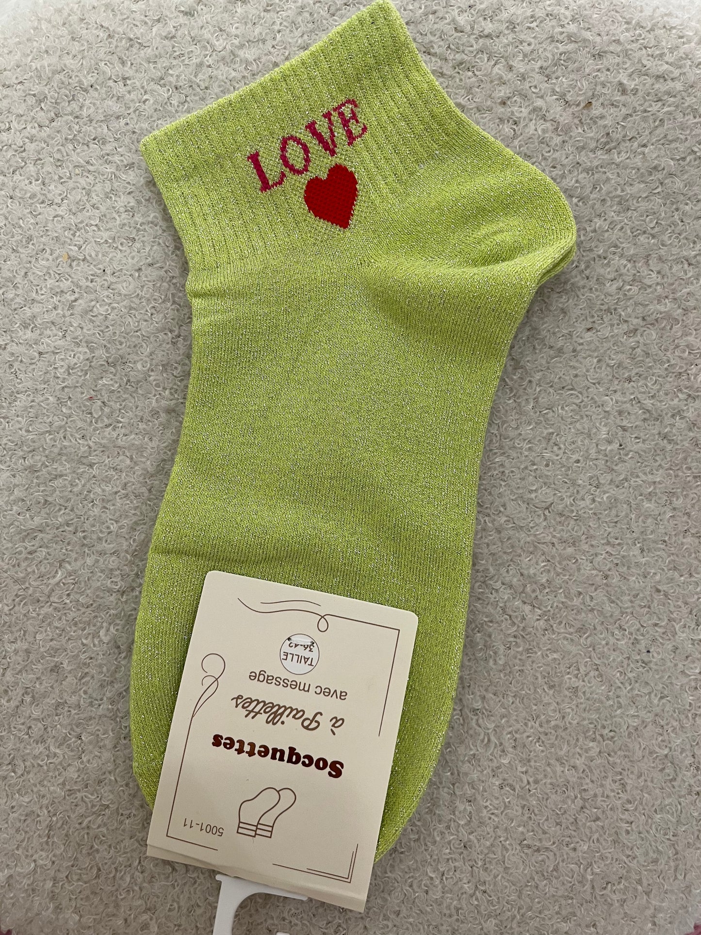 Sokken Love | licht groen