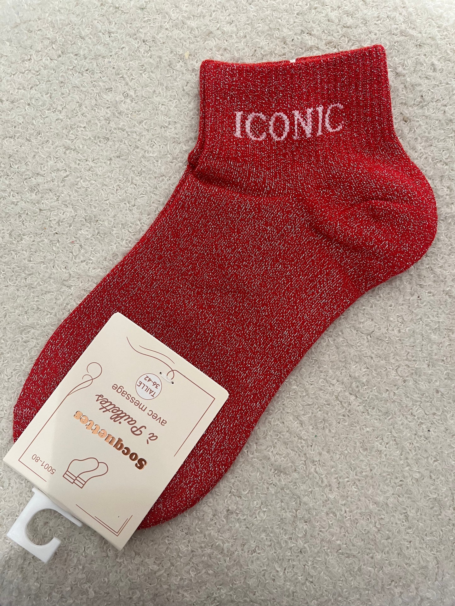 Sokken Iconic | Rood