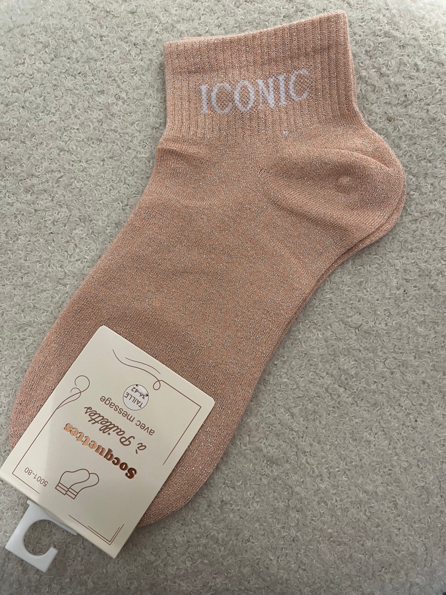 Sokken Iconic | Licht roos