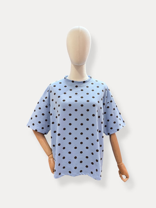 T-shirt Polka dots | Blauw