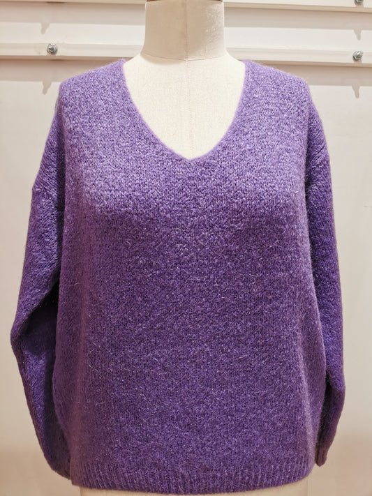 V-neck sweater | Violet