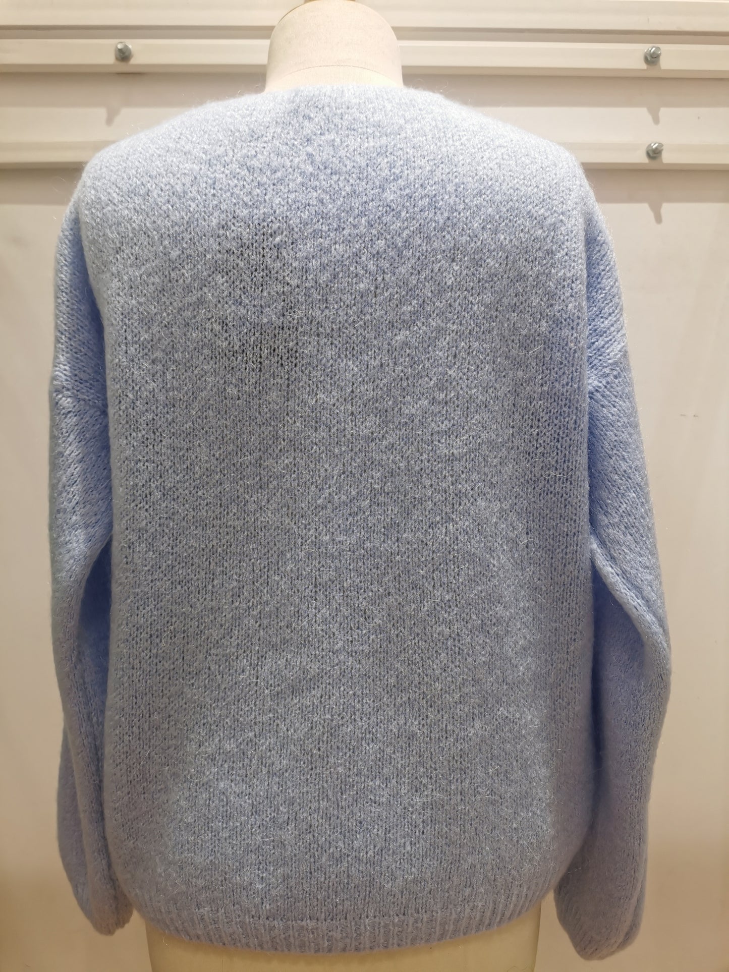 V-neck sweater | Blue ciel