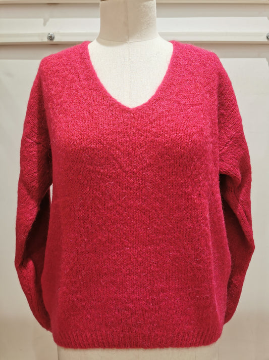 V-hals trui | Cerise