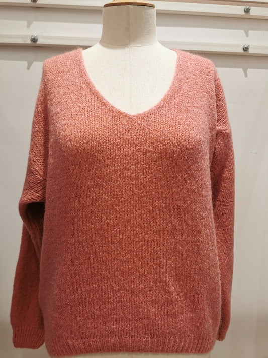 V-hals trui | Rose