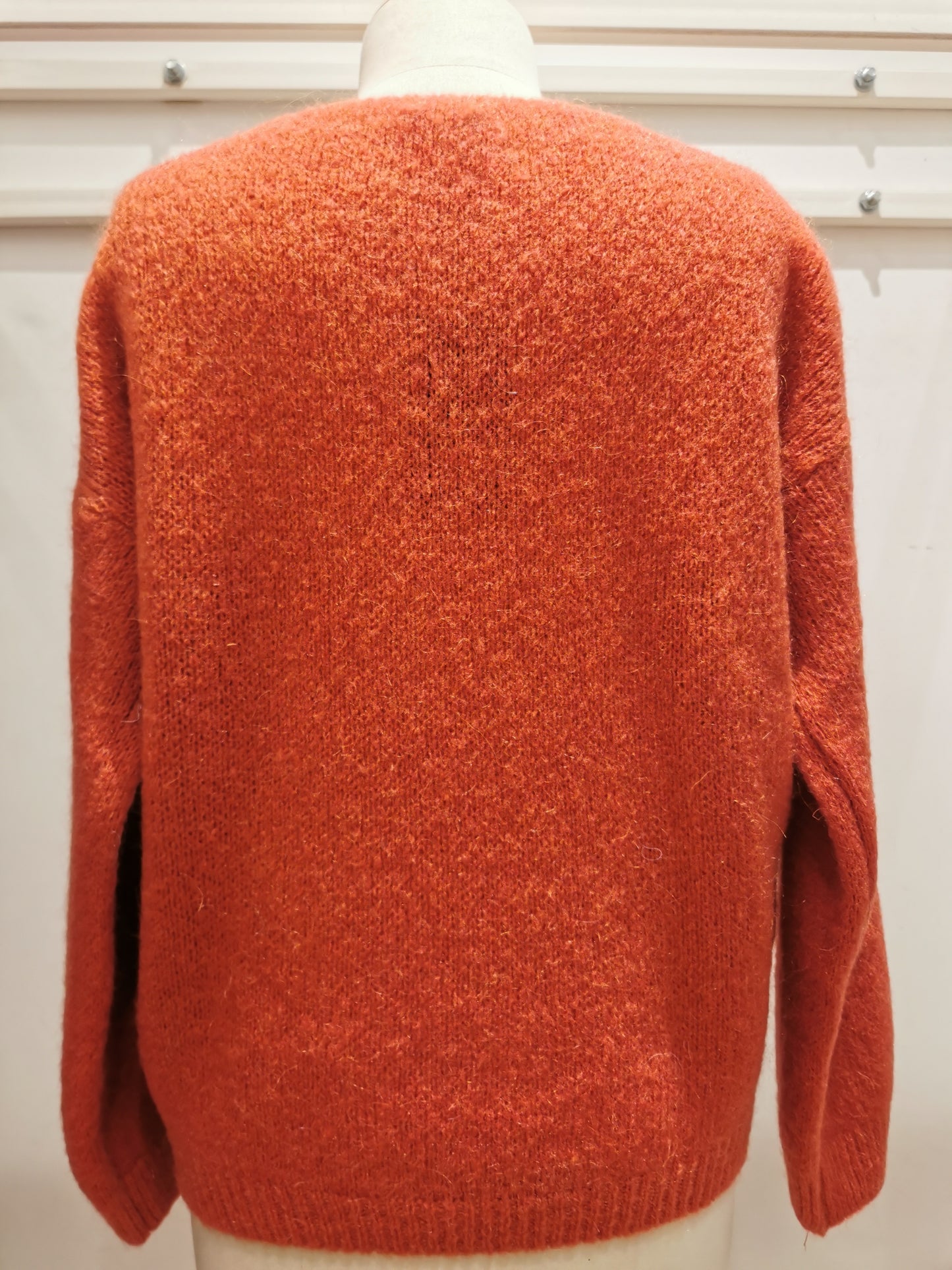 V-hals trui | Terracota