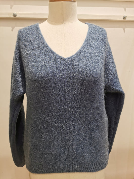 V-hals trui | Blue jean
