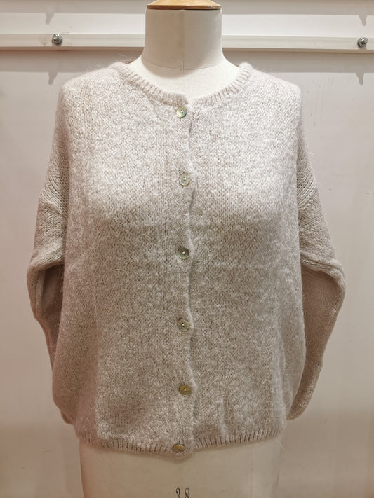 Vest met knopen | Beige