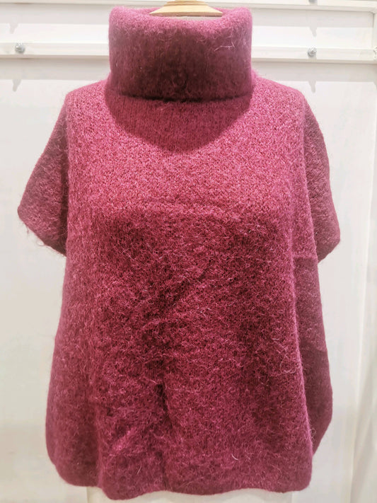 Trui met col | Bordeaux