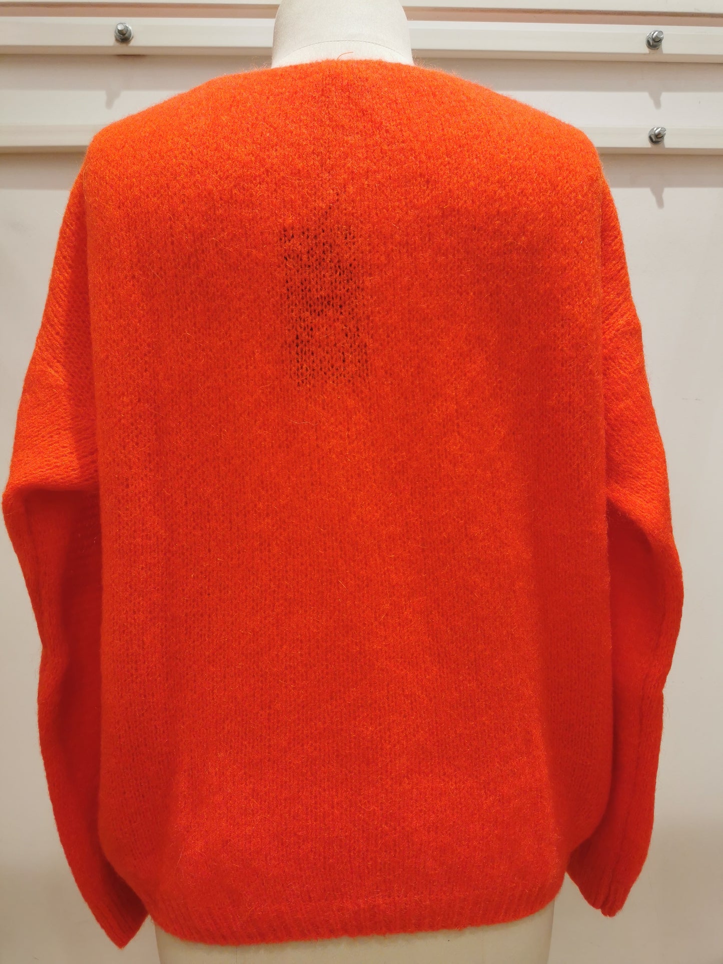 V-hals trui | Orange rouge