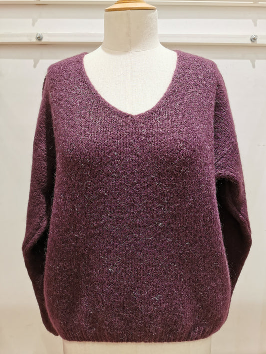 V-hals trui | Prune