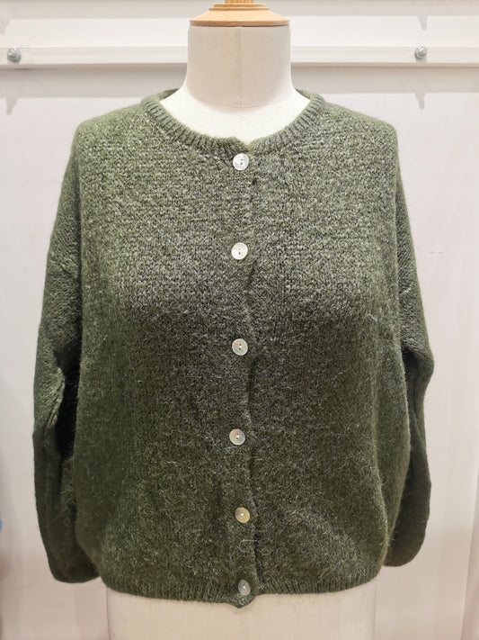 Vest met knopen | Kaki