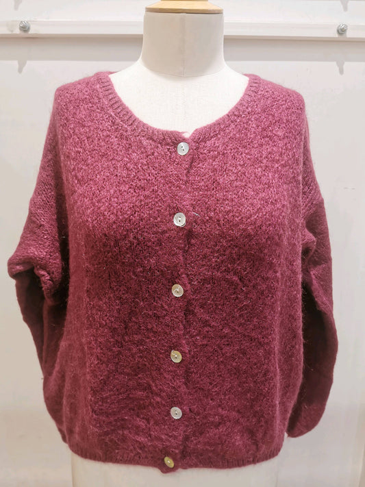 Vest met knopen | Prune clair