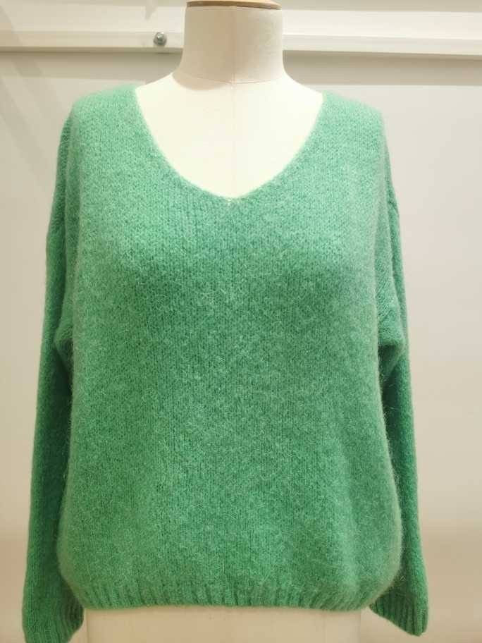 V-hals trui | Groen