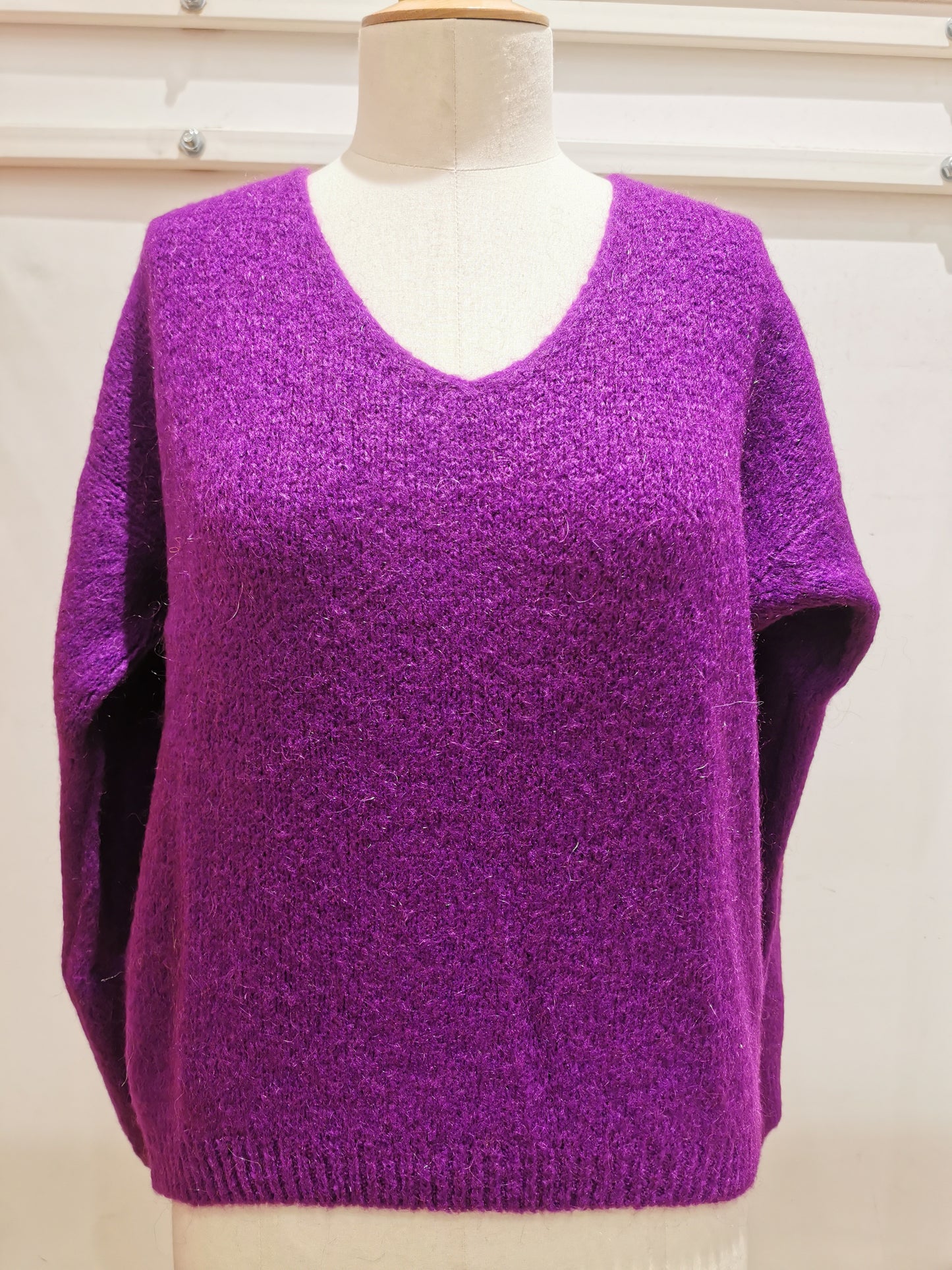 V-hals trui | Violet