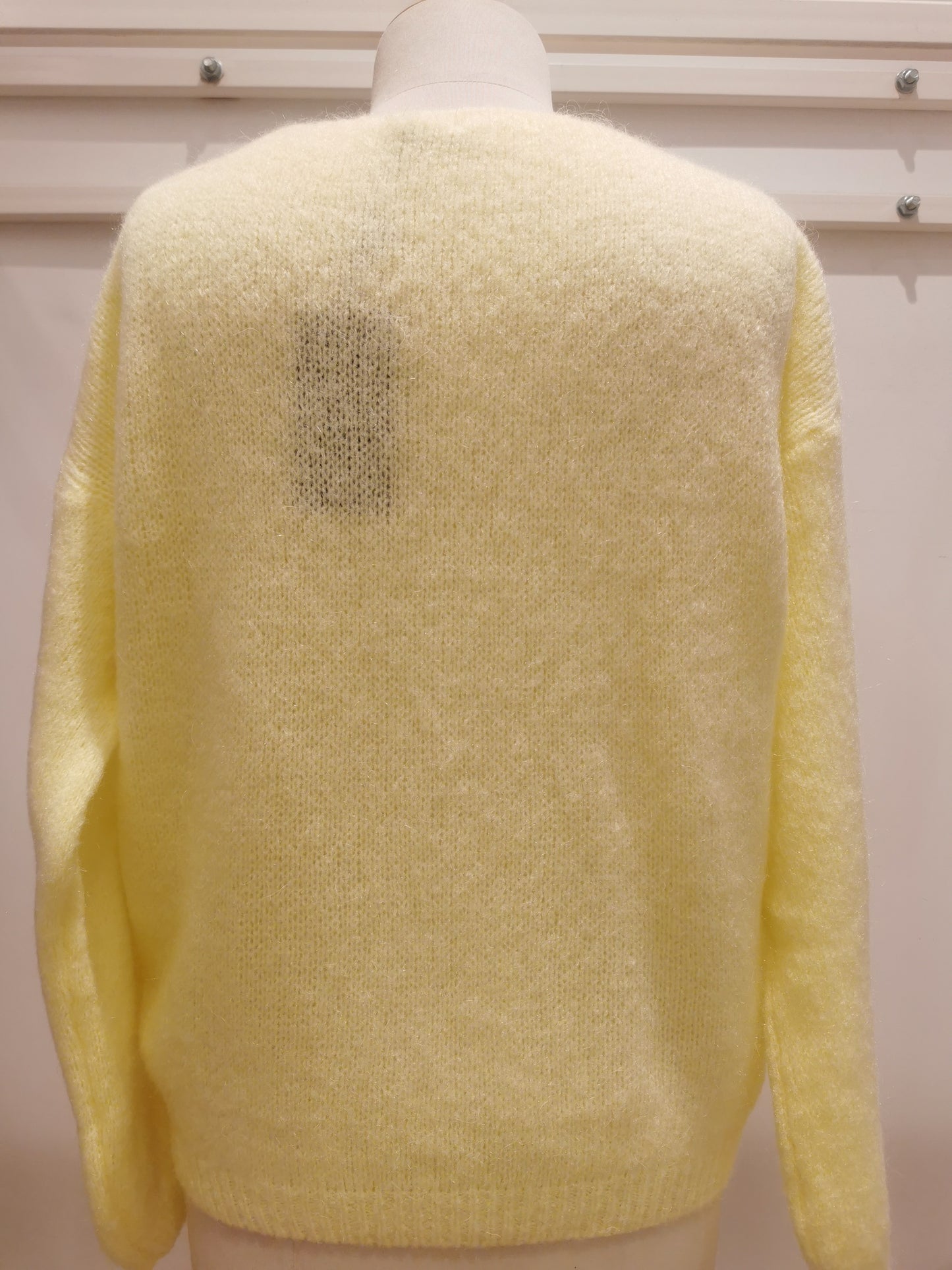 V-hals trui | Licht geel