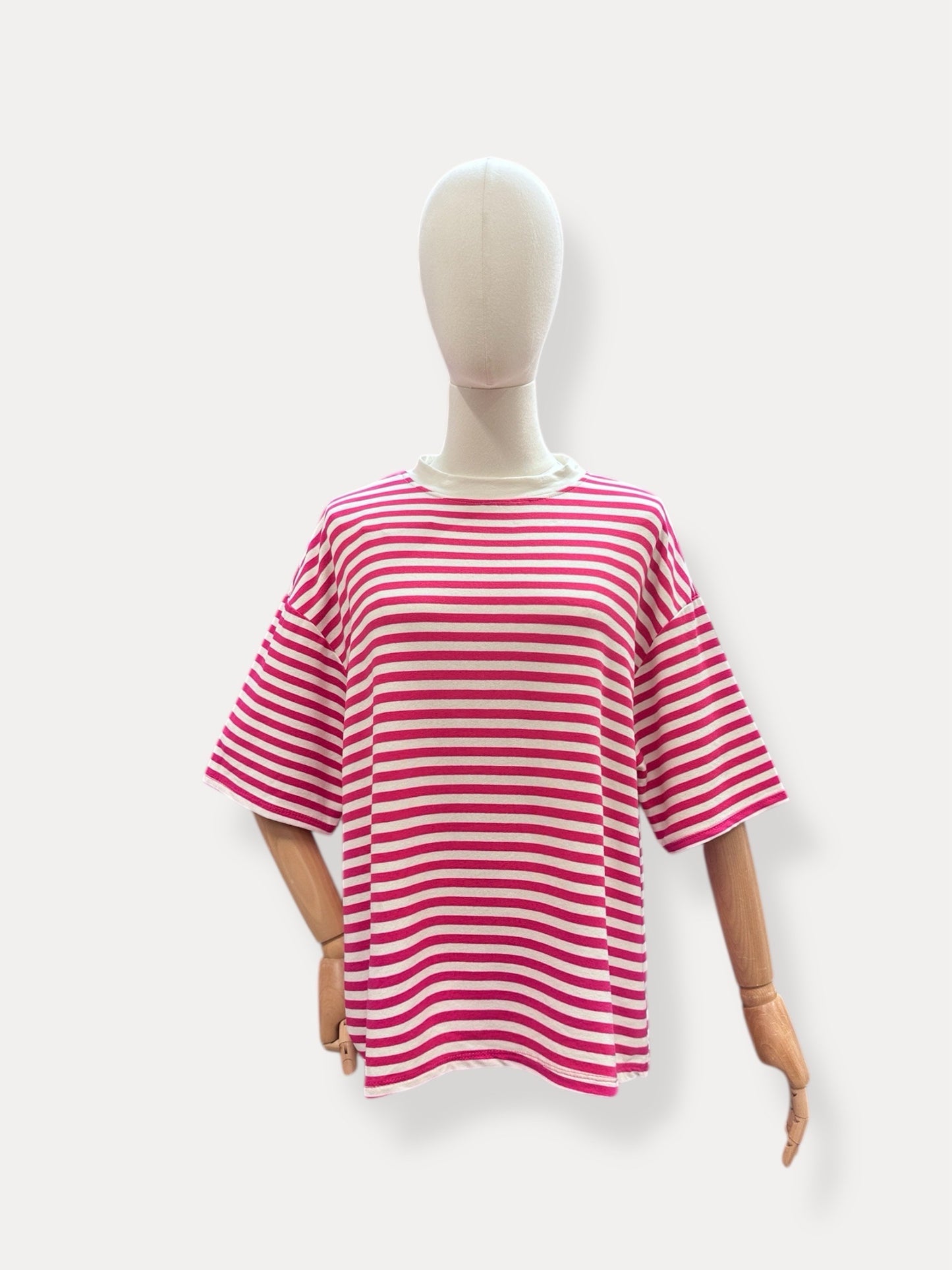 T-shirt strepen | Wit&Roos