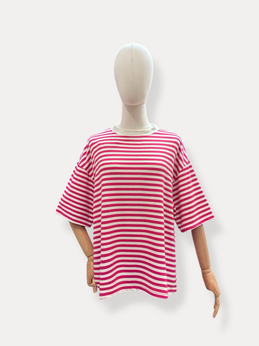T-shirt strepen | Wit&Roos