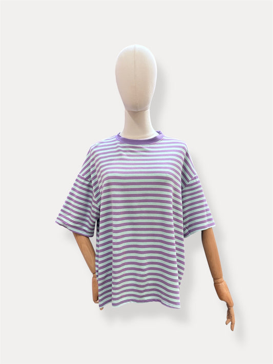 T-shirt strepen | Violet