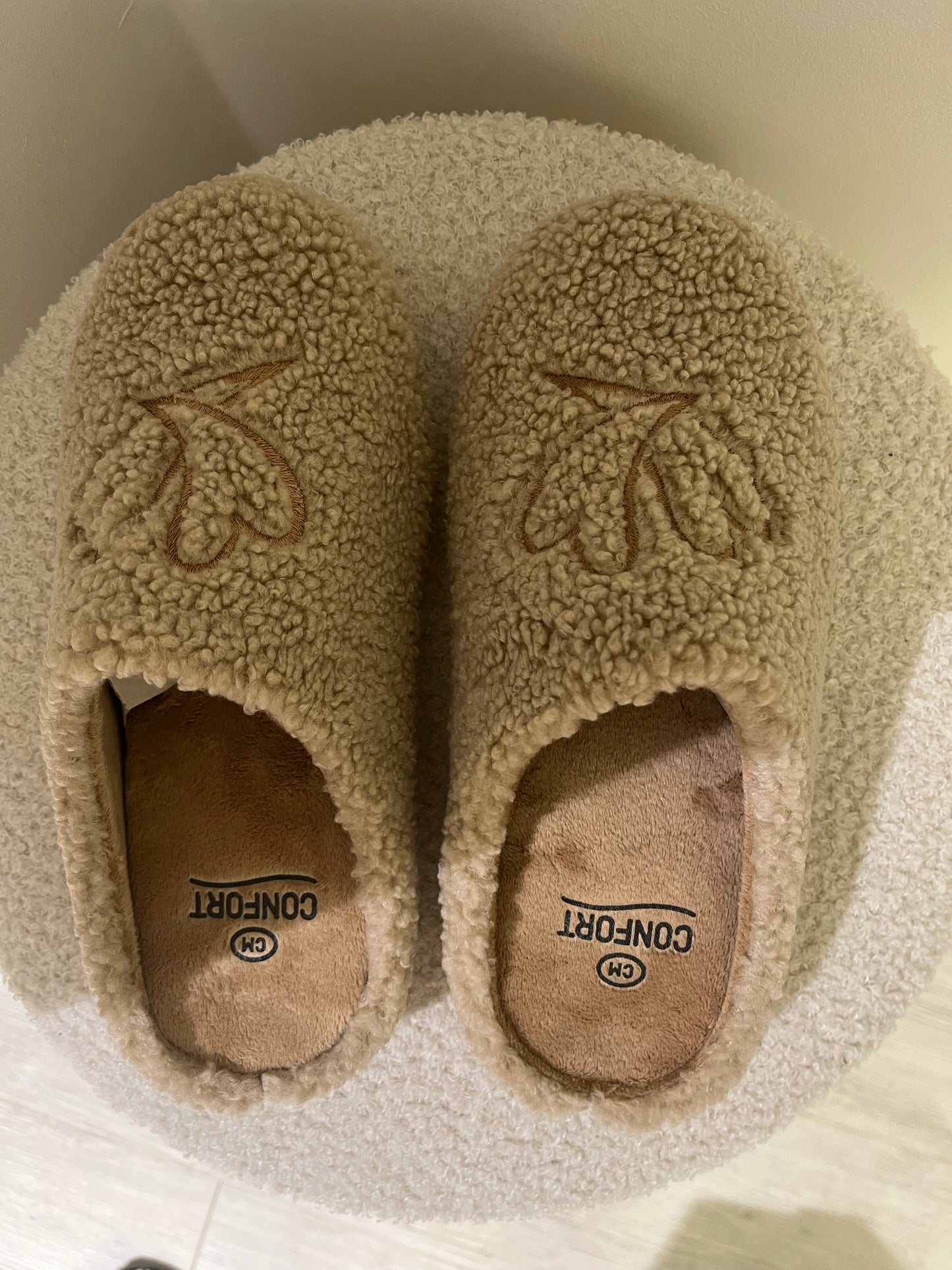 Teddy pantoffel| Beige