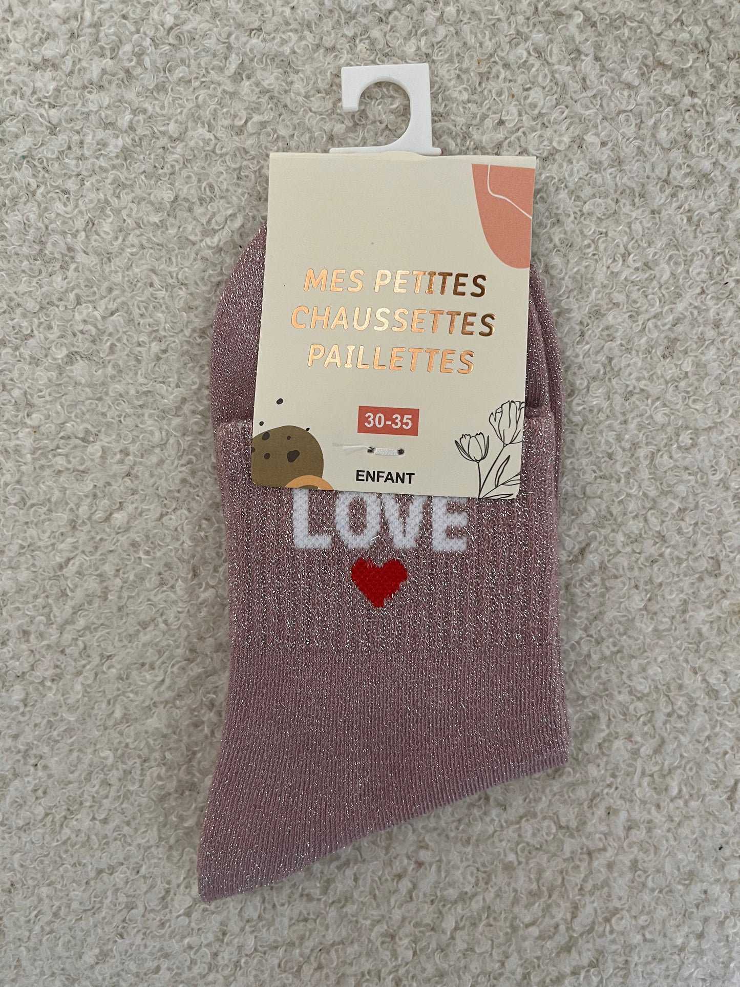 Kindersokken Love | Roos