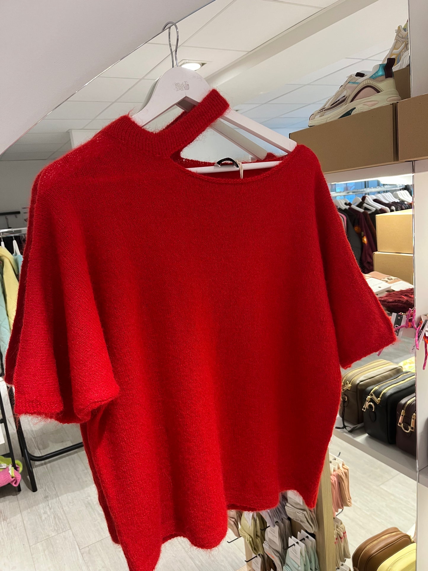 Trui met speciale kraag | rood