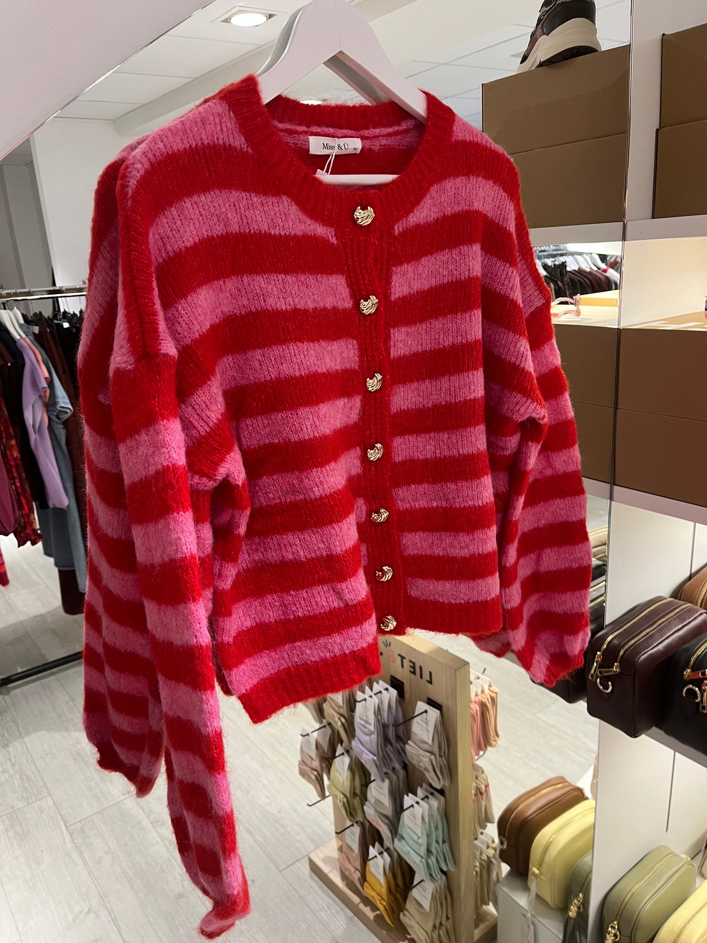 Vest met strepen | Rood