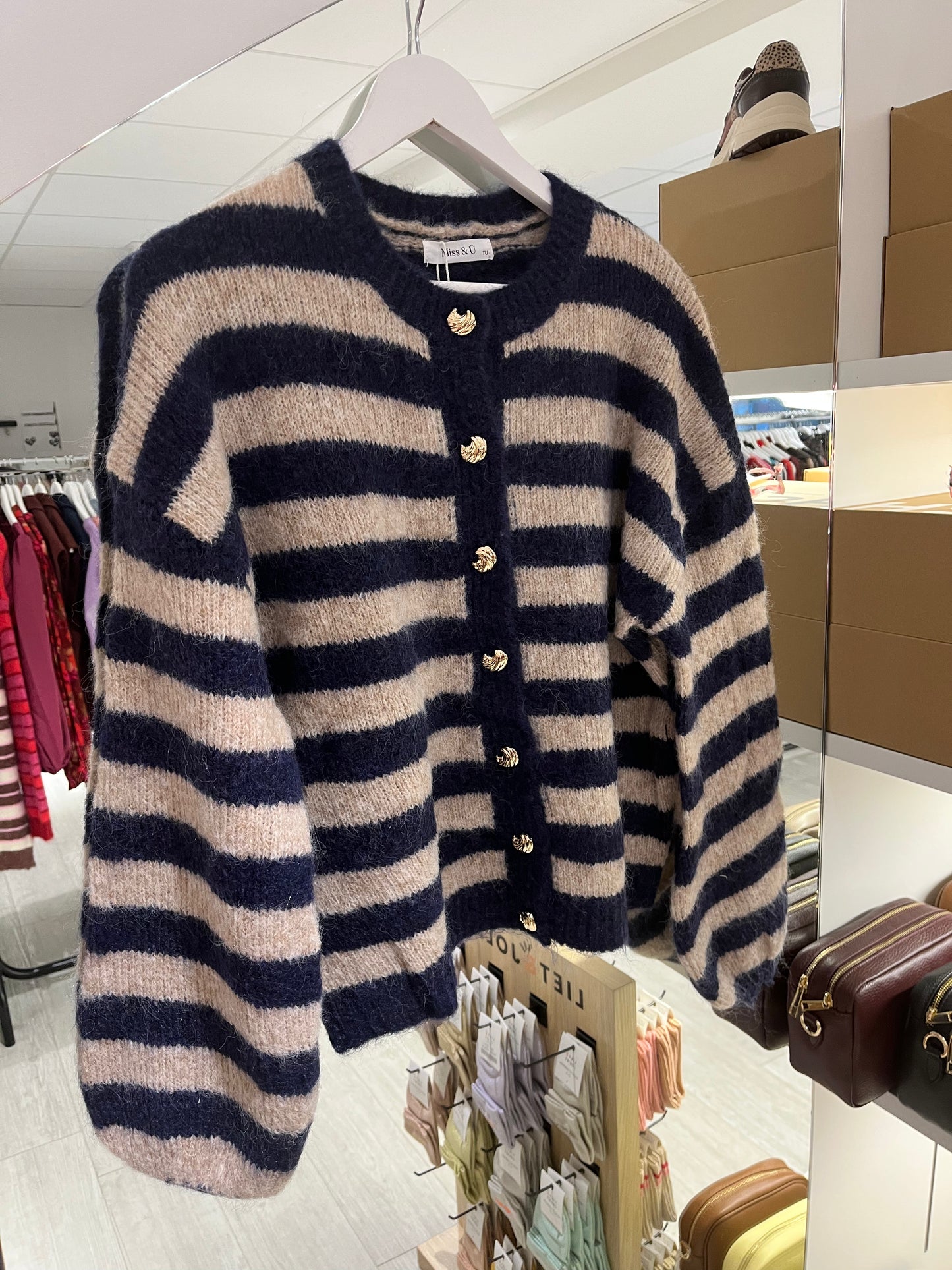 Vest met strepen | Blauw