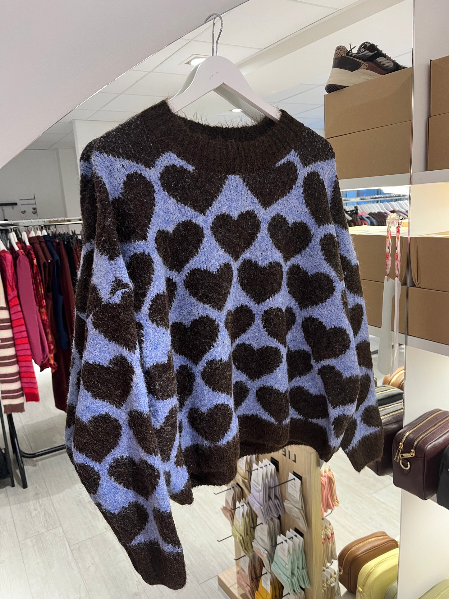 Hartjes Trui | Bruin & Blauw