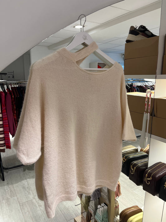 Speciale kraag trui | Ecru