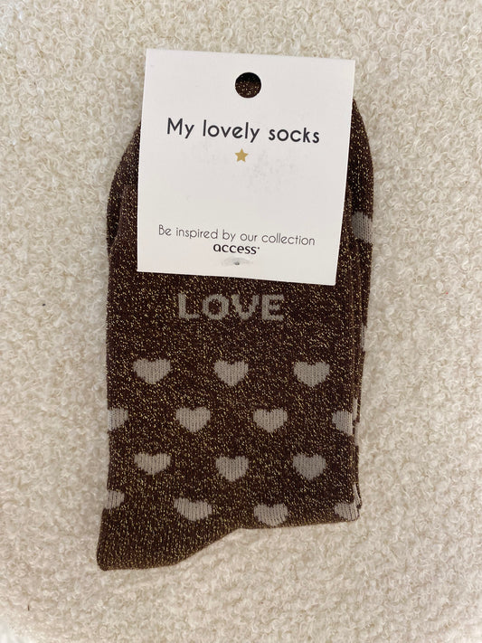 Sokken | Love bruin
