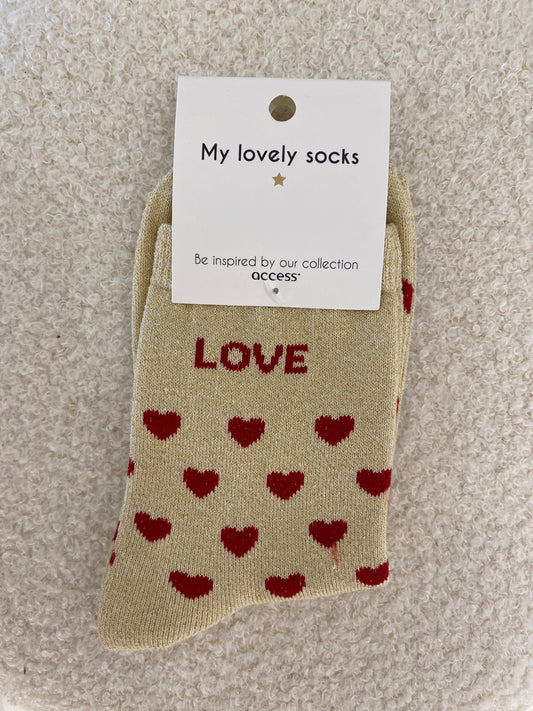 Sokken | Love beige