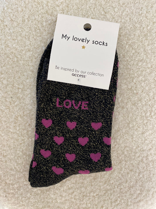 Sokken | Love zwart