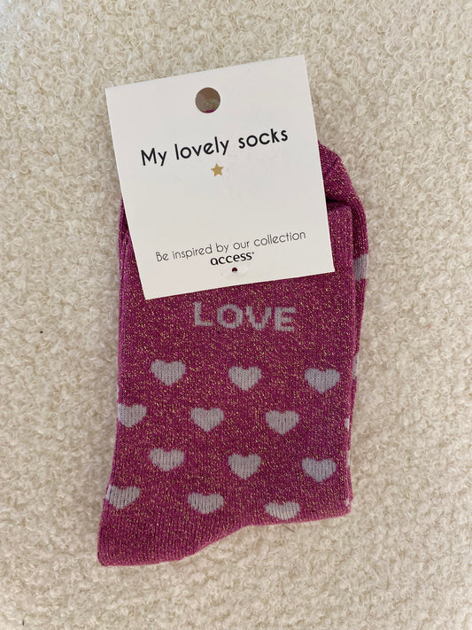 Sokken | Love roze