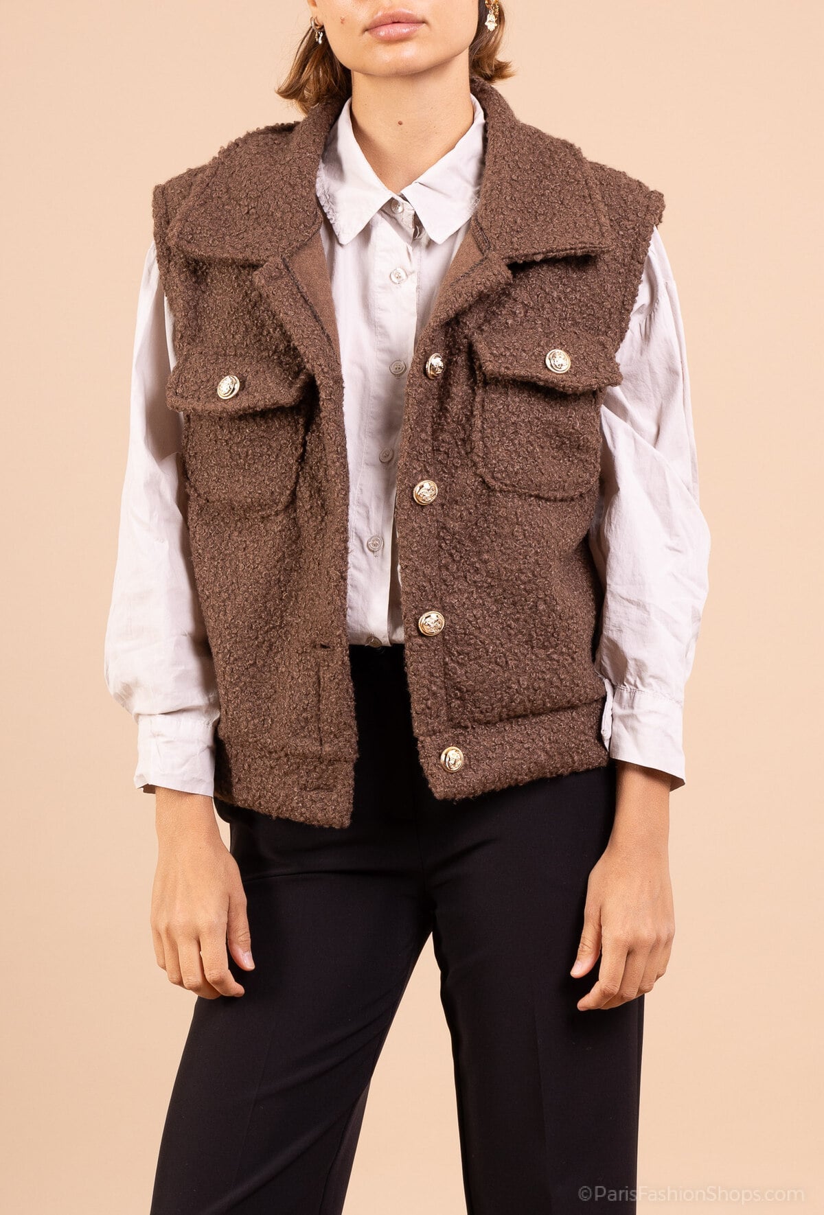 Teddy vest | Bruin