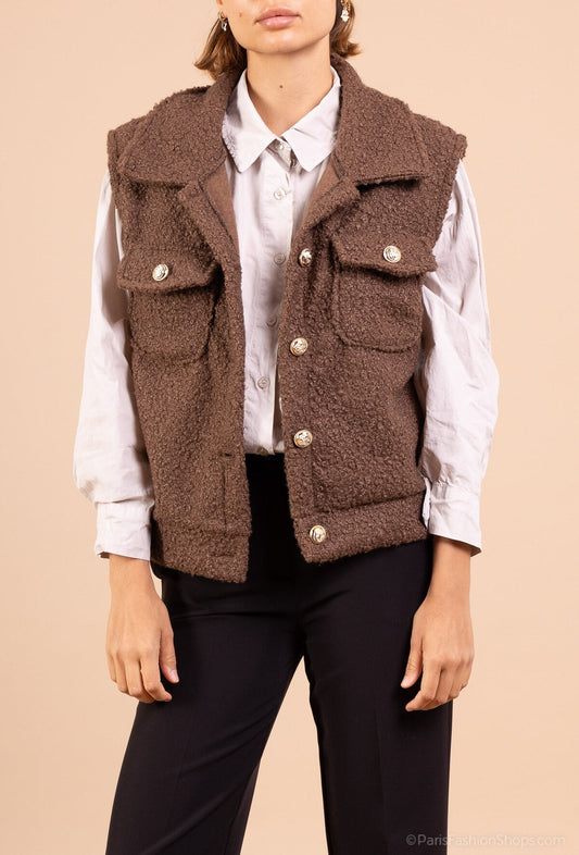 Teddy vest | Bruin
