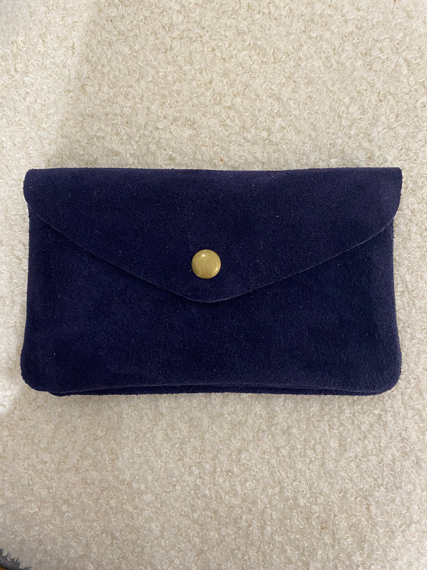 Suede portemonnee | Navy
