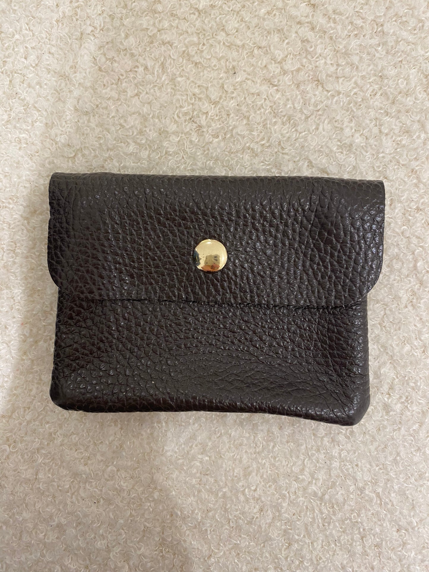 Lederen portemonnee | donker grijs