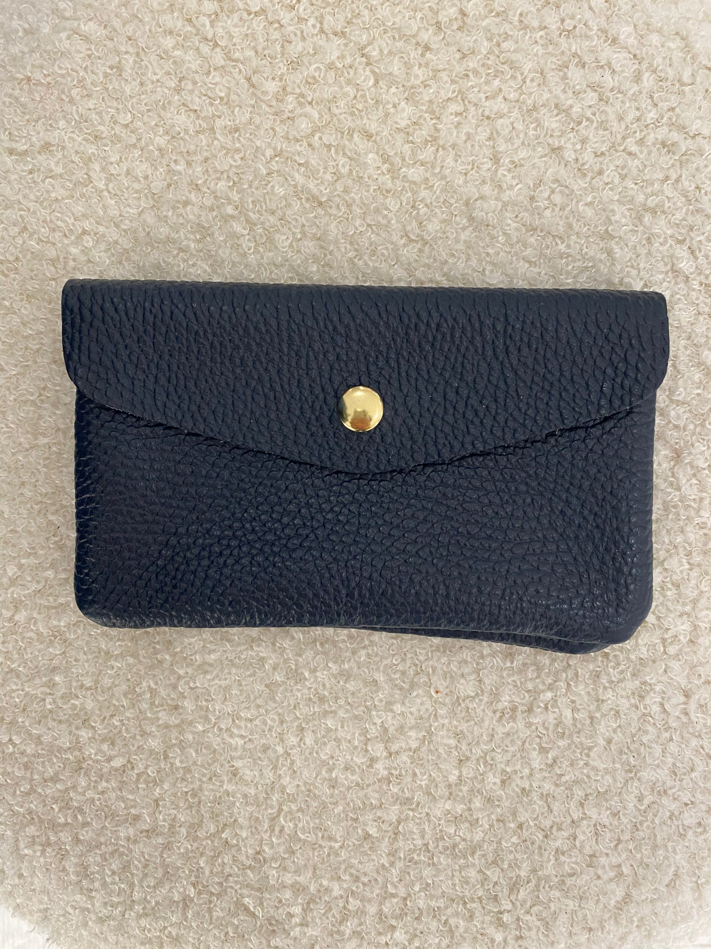 Lederen portemonnee | Navy