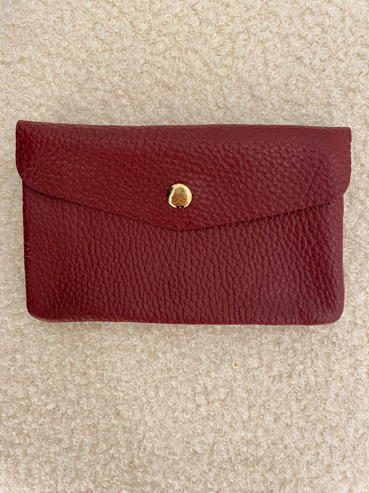 Lederen portemonnee | licht Bordeaux