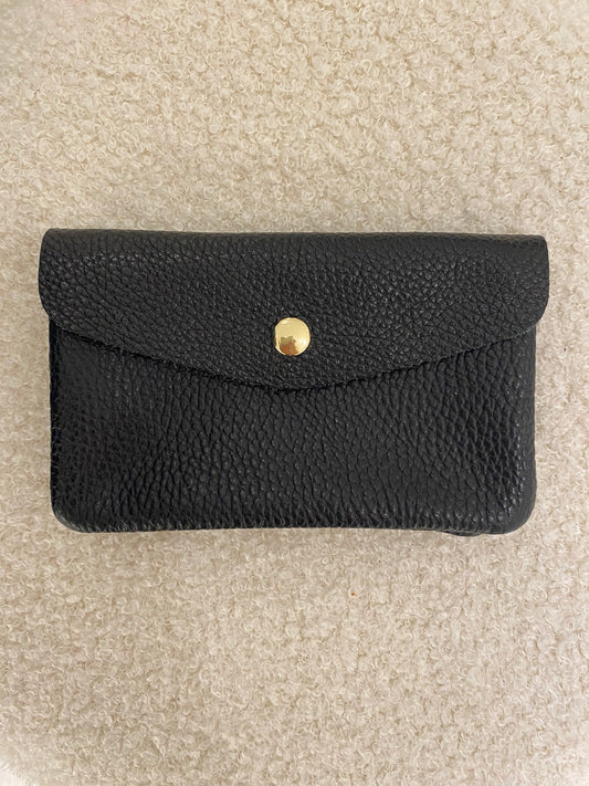 Lederen portemonnee | Zwart