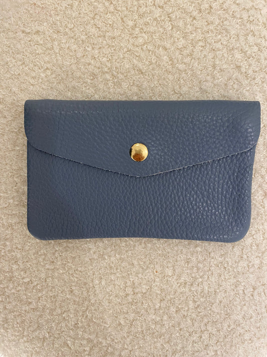 Lederen portemonnee | Licht blauw